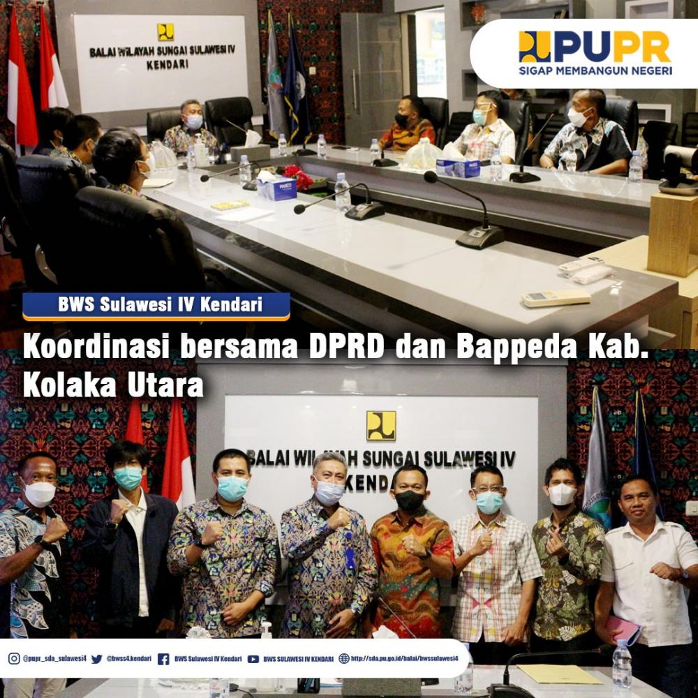 BWS Sulawesi IV Kendari Koordinasi Bersama DPRD dan Bappeda Kabupaten Kolaka Utara